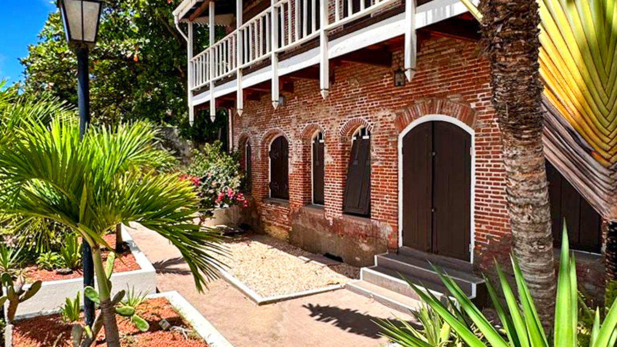 The historic exterior of The Old Gin House