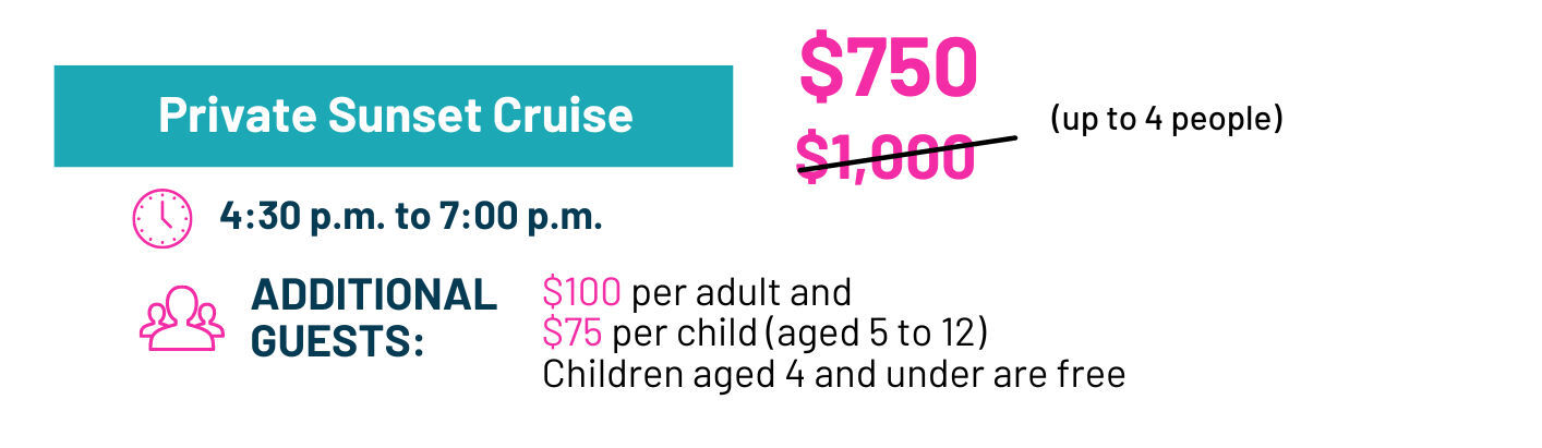 private sunset cruise